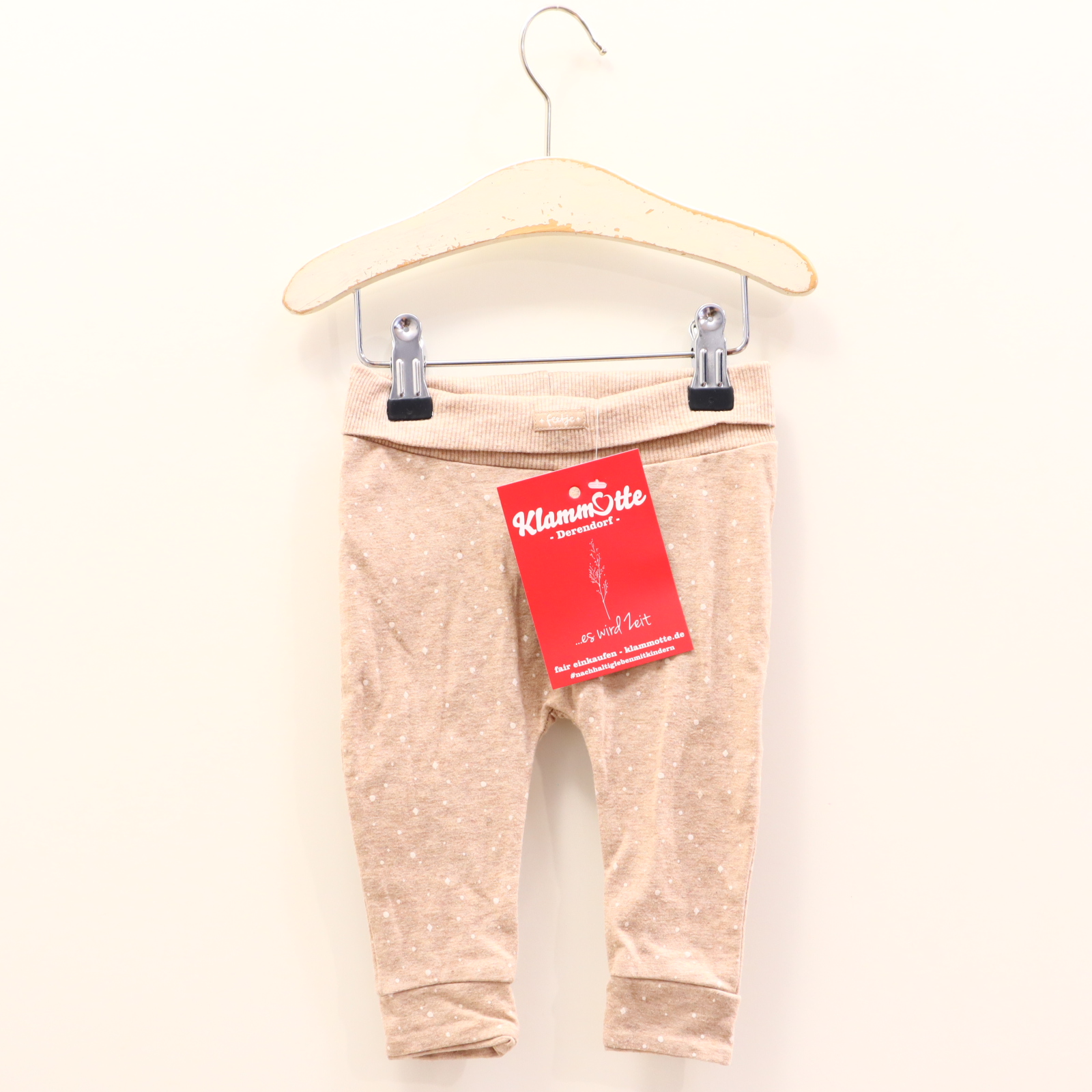 Hosen & Strampler Feetje 68 walnuss gepunktet/melange Jerseyhose Komfortbund
