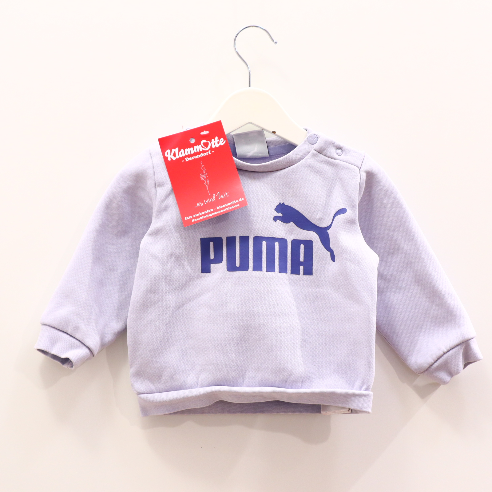 Oberteil PUMA 80 flieder Logo/Print Sweatshirt Baumwolle/Polyester