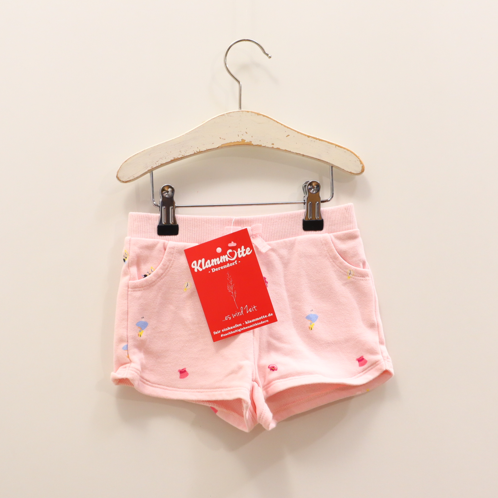 Hose JANIE AND JACK Short 86/92 rosa Allover Print Baumwolle/Polyester/Sweat Gummibandzug DISNEY