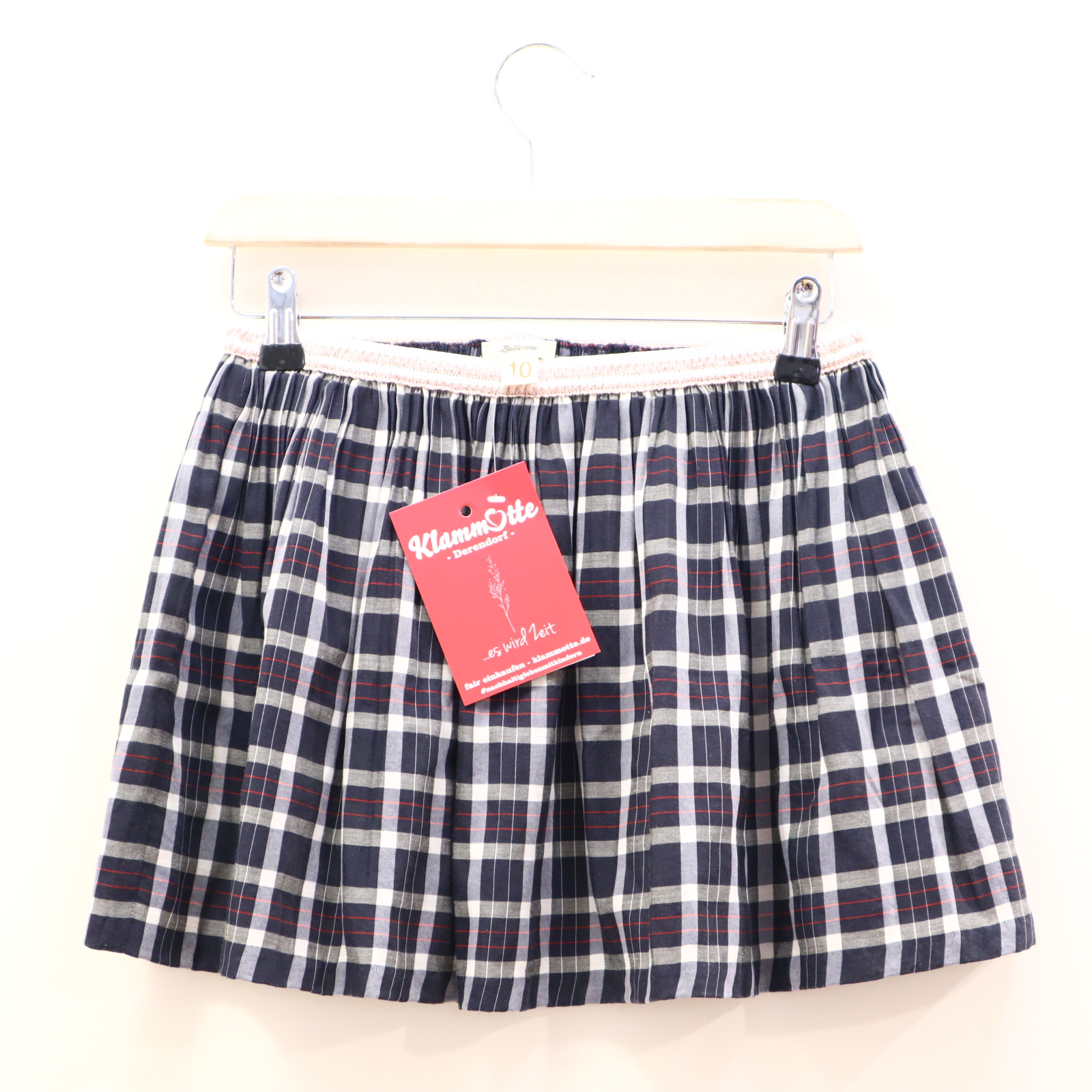 Kleider & Röcke Bellerose Blisseerock 140 rot/schwarz/weiß gestreift Baumwolle/Polyester Gummibandzug