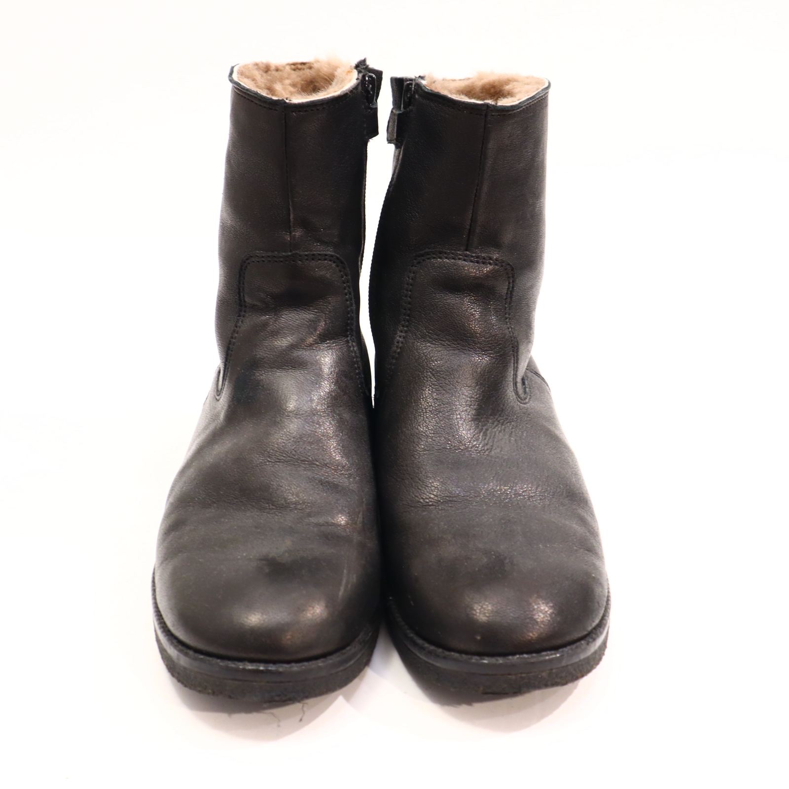 Stiefel bisgaard 39 schwarz Leder Stieffeletten Herbst/Winter Lammfell gefüttert