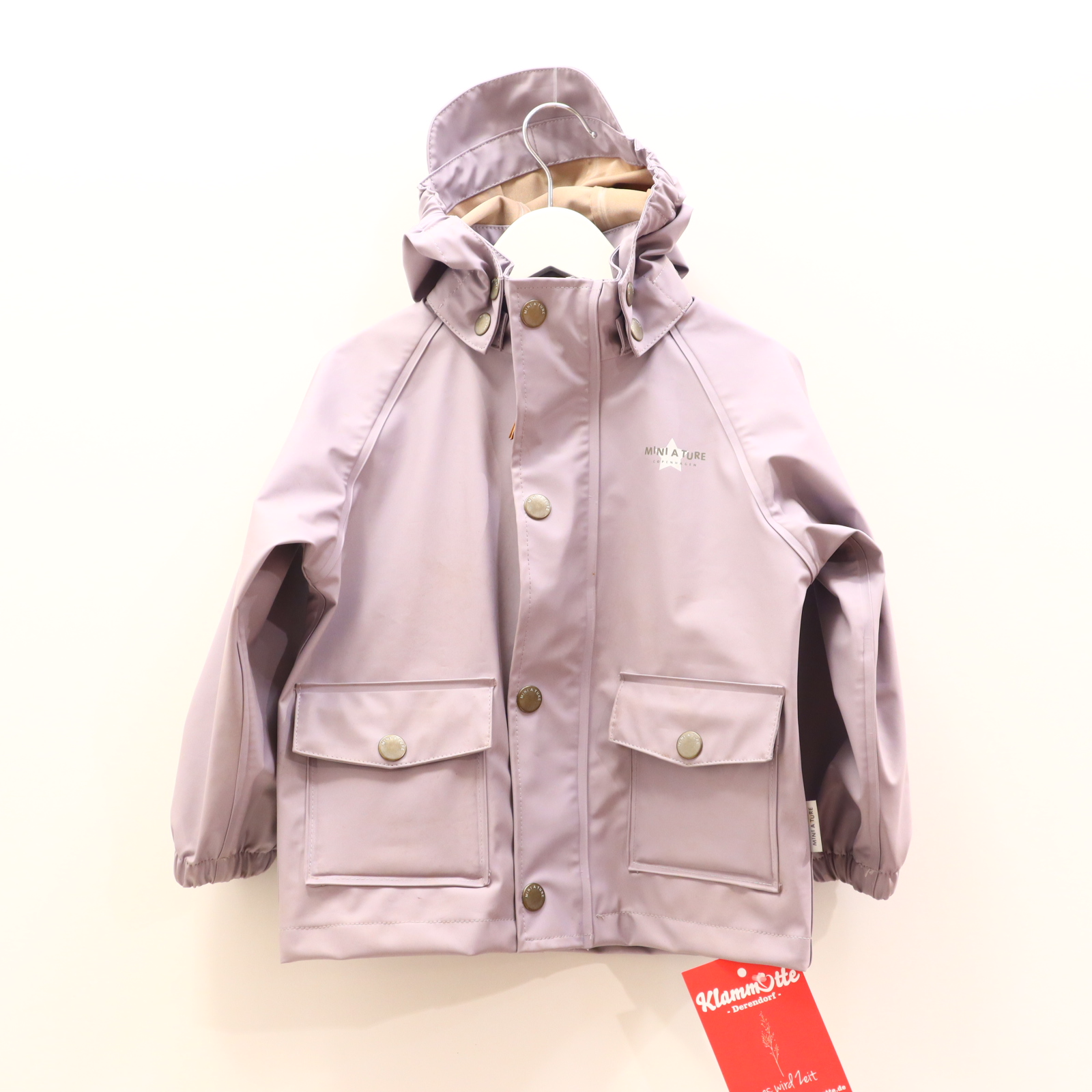 Jacke MINI A TURE Regenjacke 92 flieder abnehmb. Kapuze