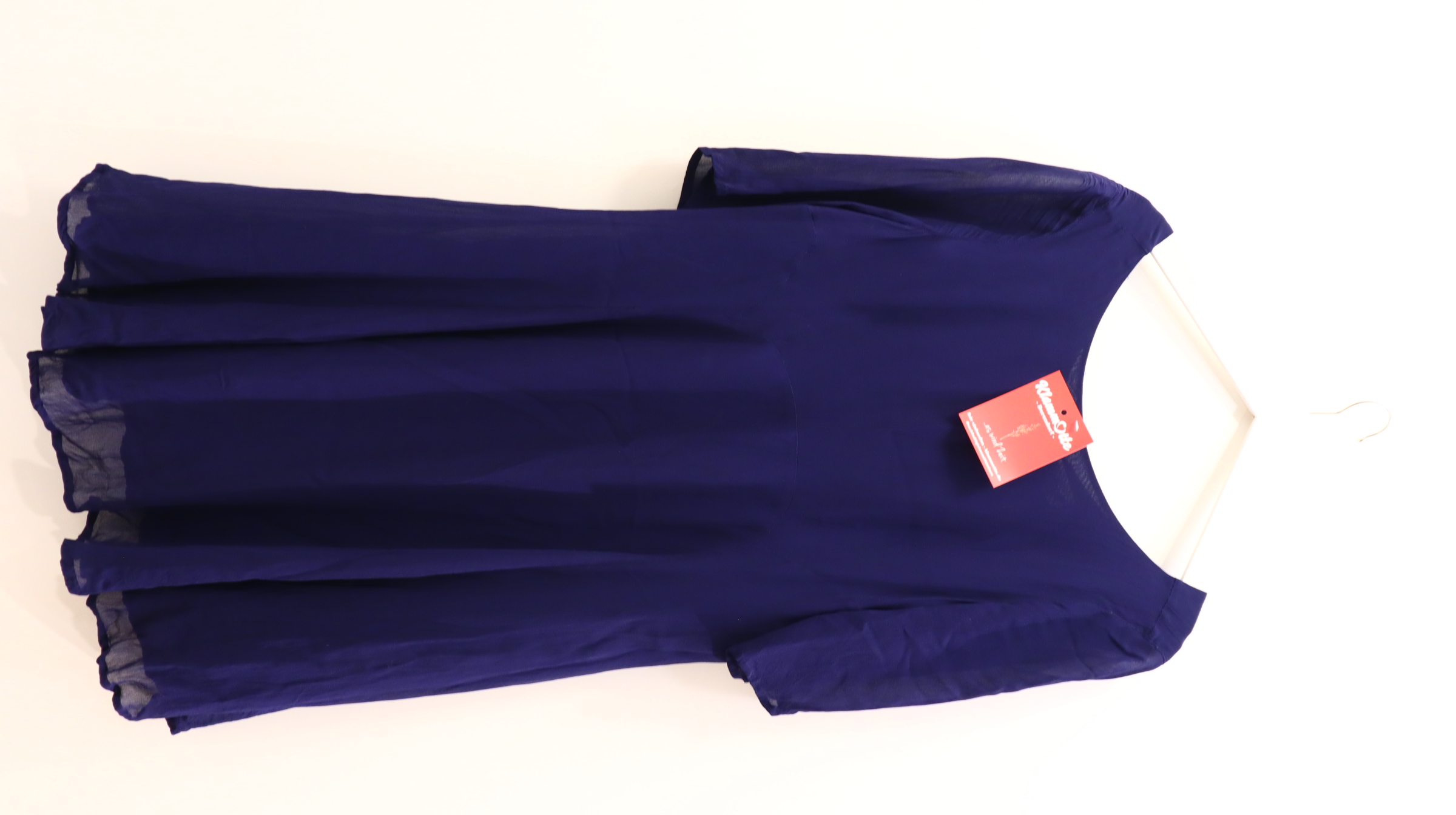 Kleider & Röcke Séraphine LUXE Chiffonkleid 40 blau Spitze Viskose