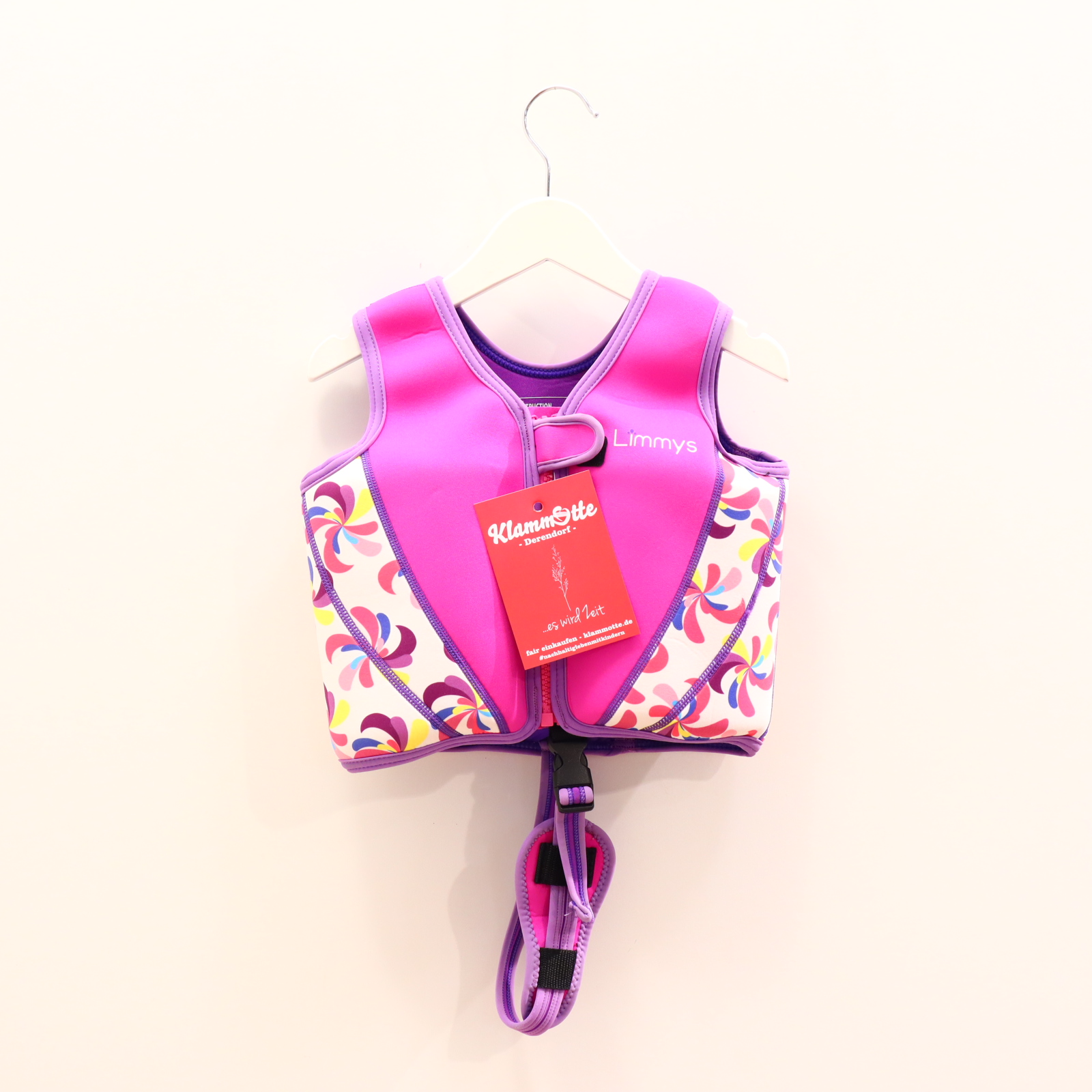 Schwimmhilfe Limmys Schwimmweste 1-2 Jahre/11-15 Kg bunt/lila/rosa/weiß Neopren